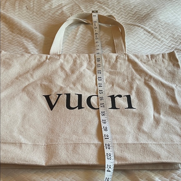 Vuori Cream Canvas Tote with Black Text - Picture 3 of 4
